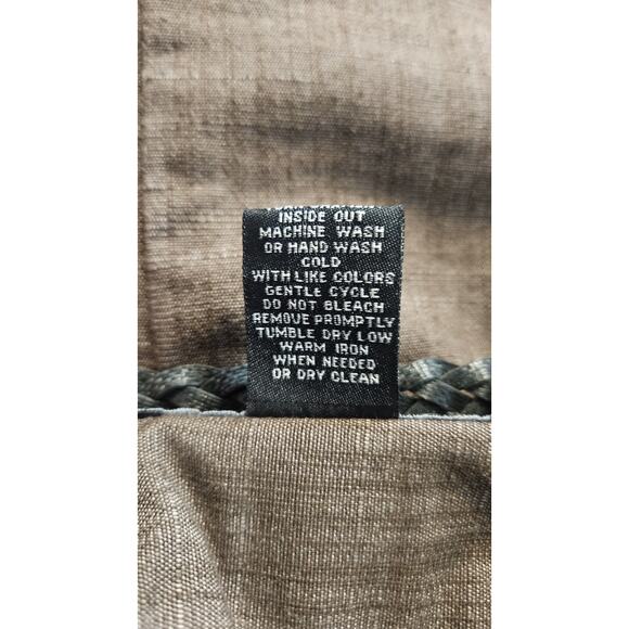 Larry Levine Size 8 Skirt Stretch Brown Belt Included Button Kick Slit - Picture 6 of 7